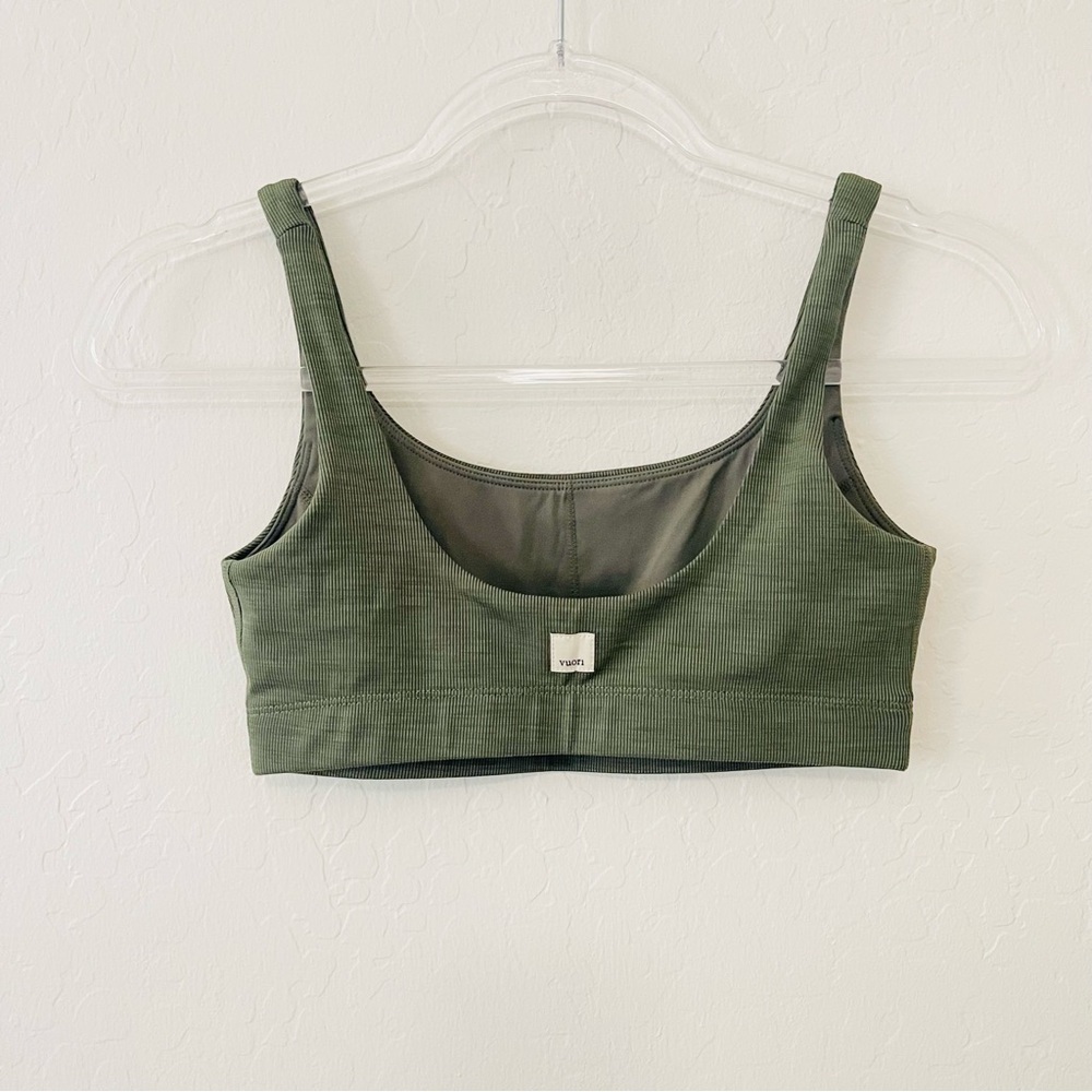 Vuori Lux Rib Daily Bra Dusty Pine - Picture 2 of 6